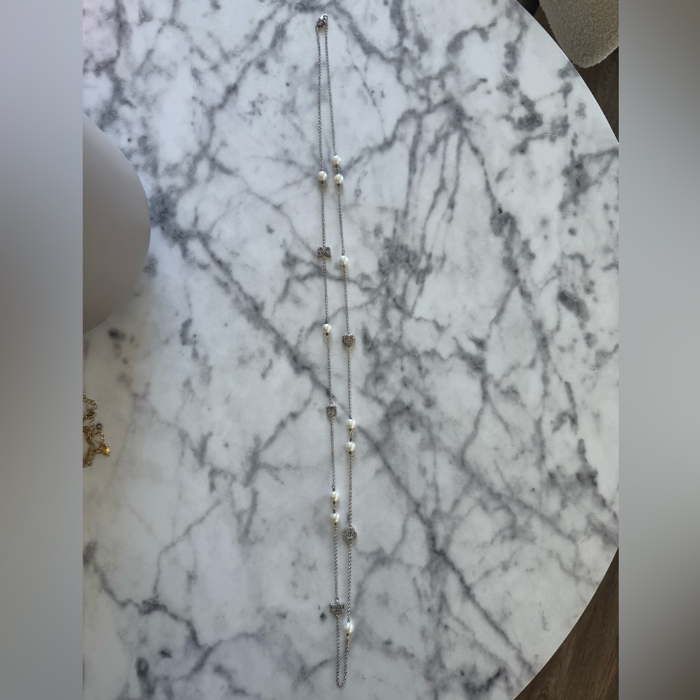 Juicy Couture Faux Pearl & Charm Necklace